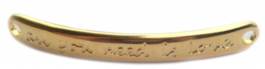 Tussenzetsel 'All you need is love' Goud DQ 43x5mm