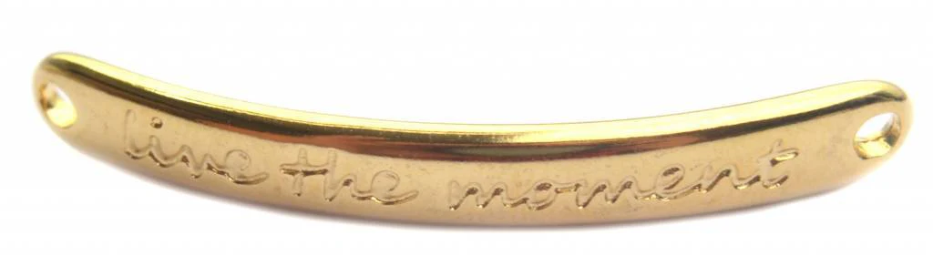 Tussenzetsel 'live the moment' Goud DQ 43x5mm