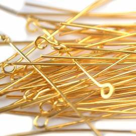 Kettelstiften goud 50mm - 50 stuks