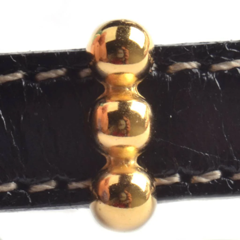 Leerschuiver bolletje Ø10x2.5mm Goud DQ