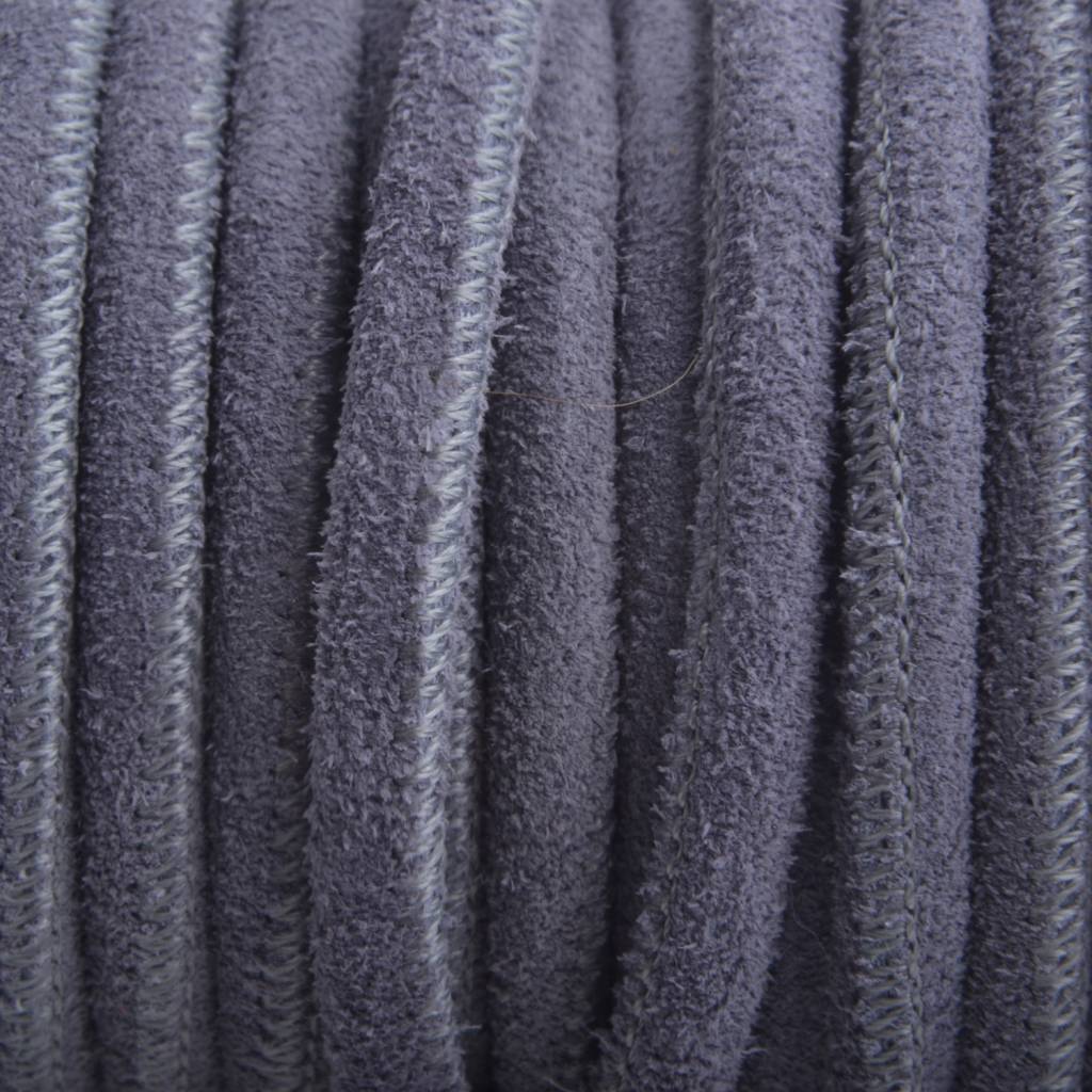 Stitched nappa leer PQ Warm Grijs suède 4mm - prijs per cm
