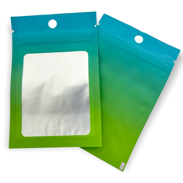 Gripzakjes blauw groen transparant 12x8cm - 5 stuks