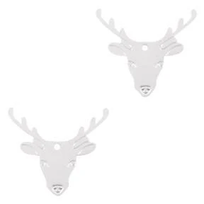 Hanger bohemian rendier Zilver 20x18mm