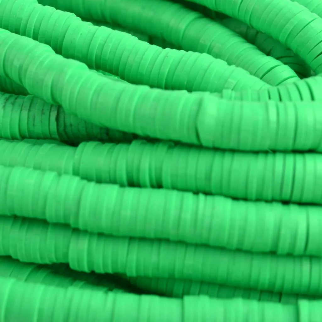 Disc kralen polymeer 4x1mm Green ±400 stuks