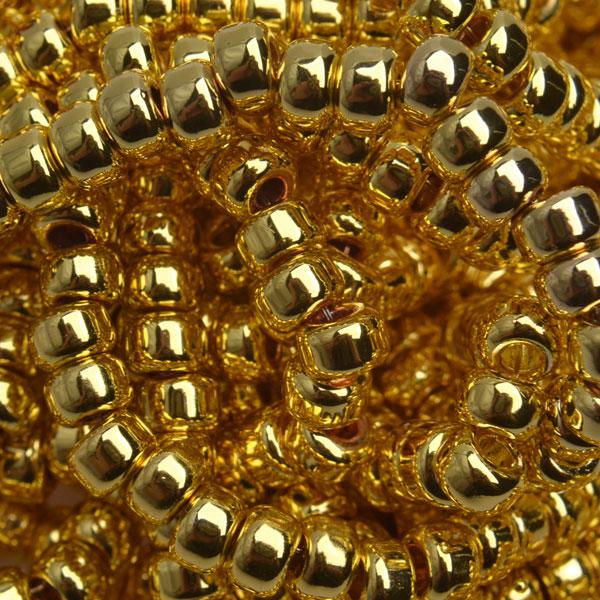 Hematiet rondel light gold plated 6x4mm - 15 stuks