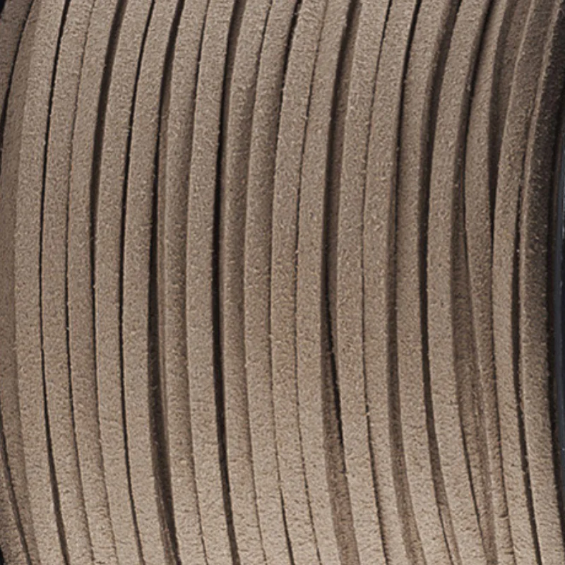 Imitatie suede koord Licht Bruin 3mm - 2 meter