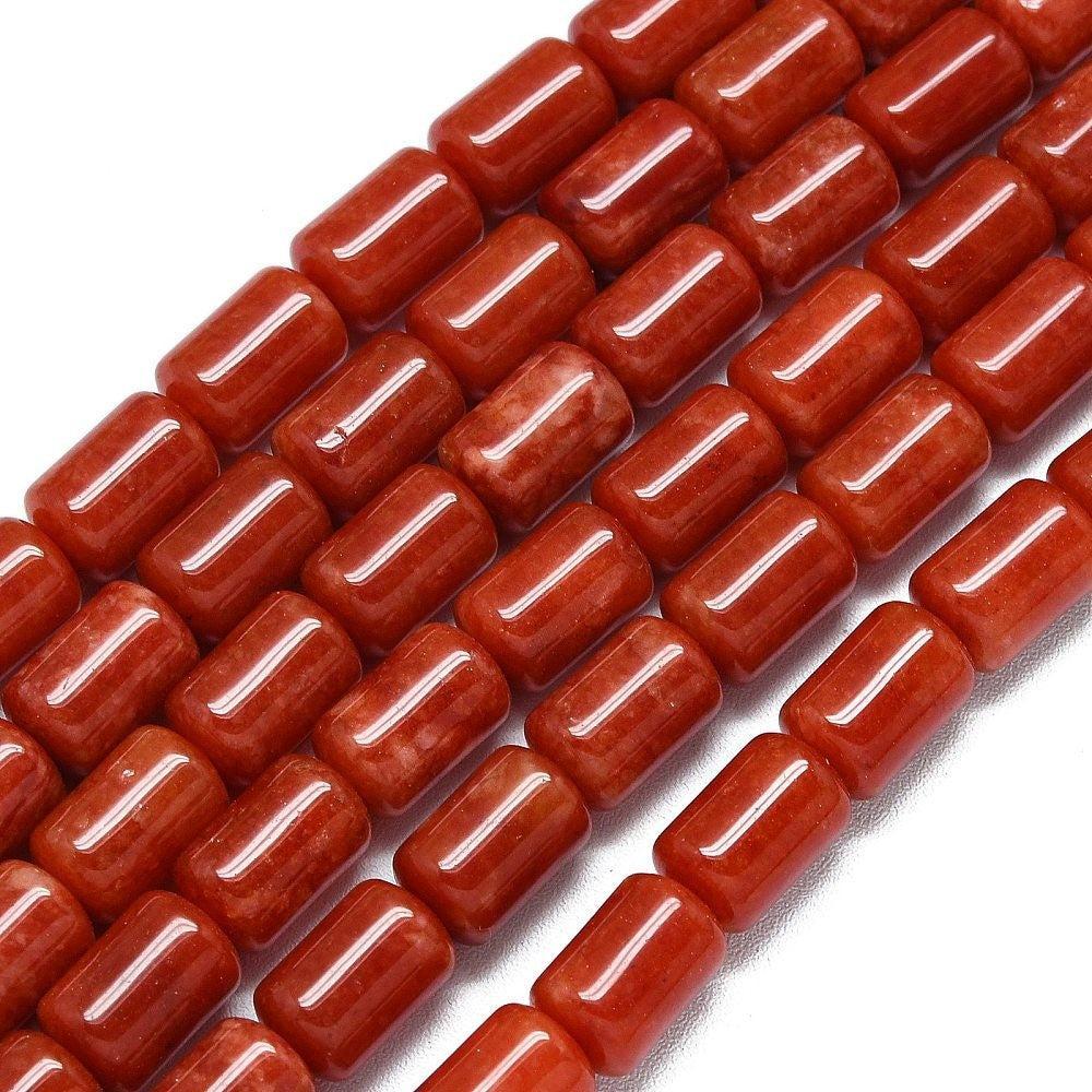 Jade kraal ovaal Cognac 8x12mm - per stuk - Image 2