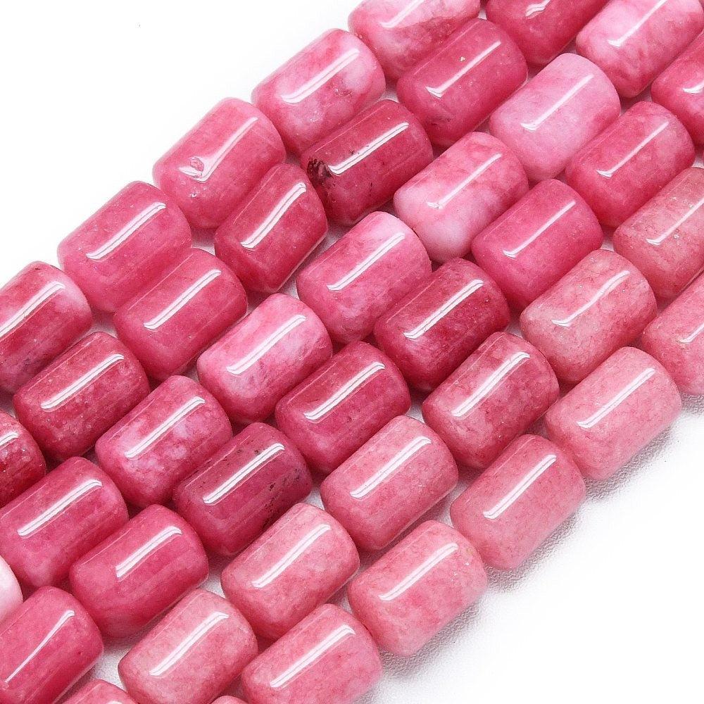 Jade kraal ovaal Roze 8x12mm - per stuk - Image 2