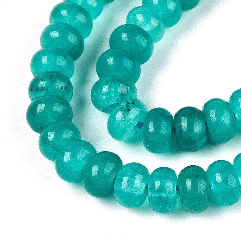 Jade kraal Rondel Lichtzeegroen 6x4mm - per 15 stuks - Image 2