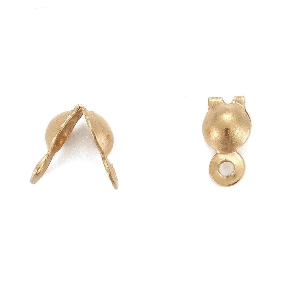 Kalotje RVS goud 8x4mm - per stuk