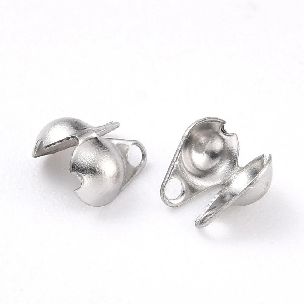 Kalotje Ø3mm RVS Zilver 6x4mm - per 8 stuks