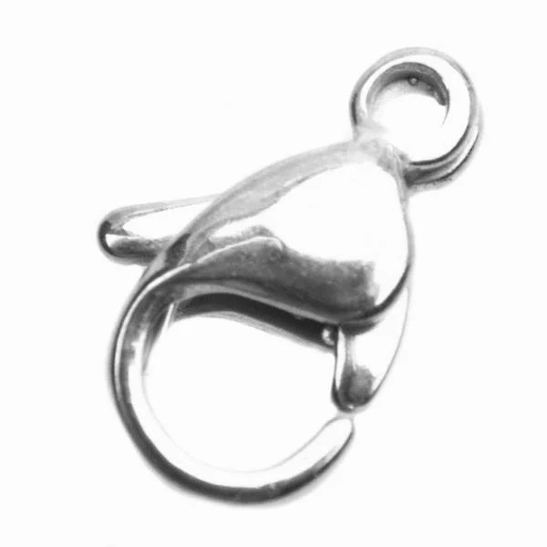 Karabijnsluiting Stainless steel 9x5.5mm - 3 stuks