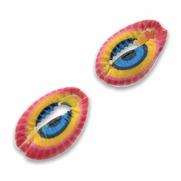 Kauri open schelp Rood eye ±17x12mm