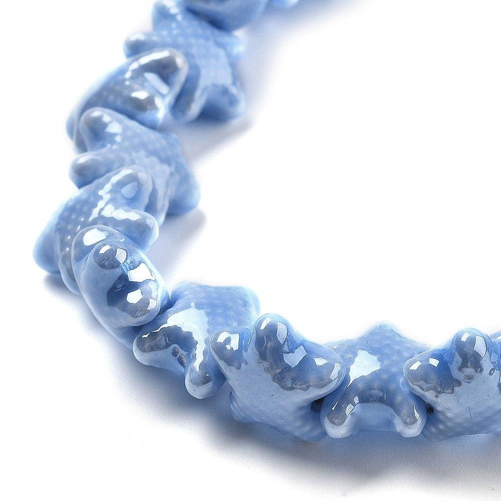 Keramiek kraal Zeester Blauw 12mm- per stuk - Image 2