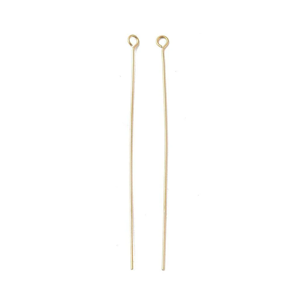 Kettelstiften Premium RVS 18k Gold plated 60x0.6mm - 3 stuks - Image 2