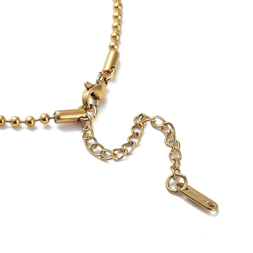 Ketting ballchain 2,5mm Stainless Steel goud ±45cm - Image 2
