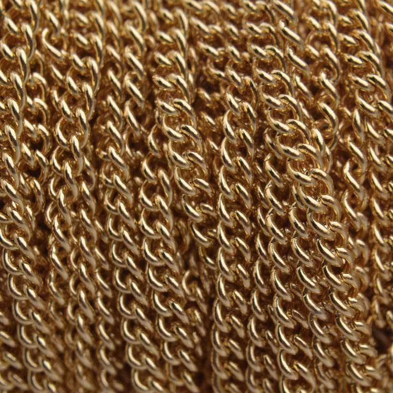 Platte RVS schakelketting 3x2mm - prijs per 10cm - Image 2