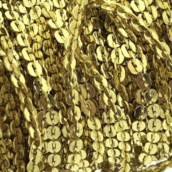 Ketting discs RVS goud 2mm - prijs per 10cm - Image 2