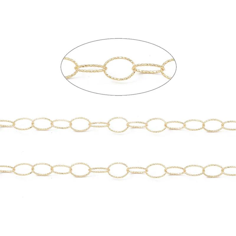 Ketting grote schakel ovaal 18K goud 8x6mm - prijs per 10cm - Image 2