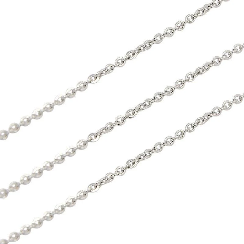 Ketting RVS cable ovaal zilver 2x1,5mm - prijs per 10cm