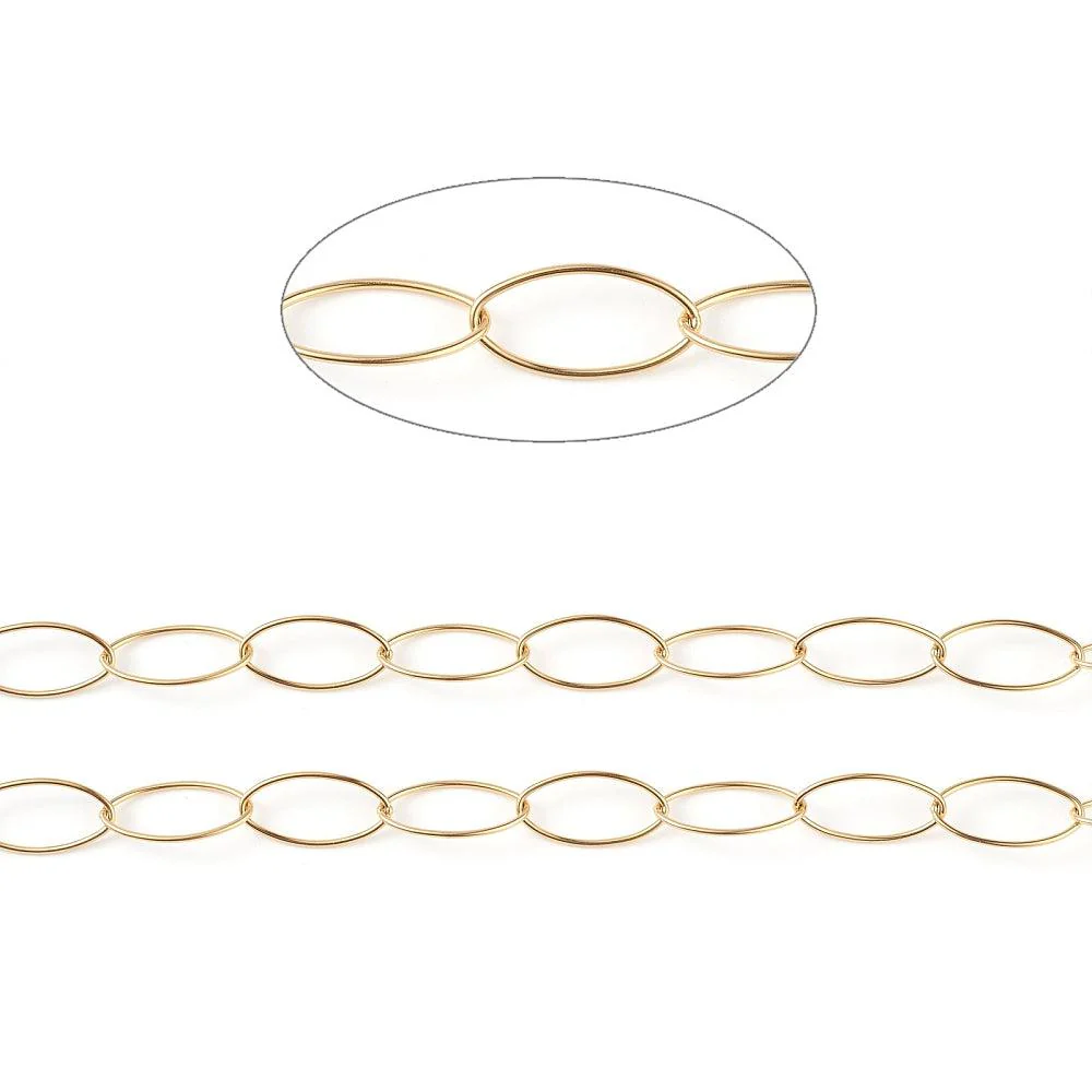 Ketting schakel ovaal gold 20x10mm - prijs per 10cm - Image 2