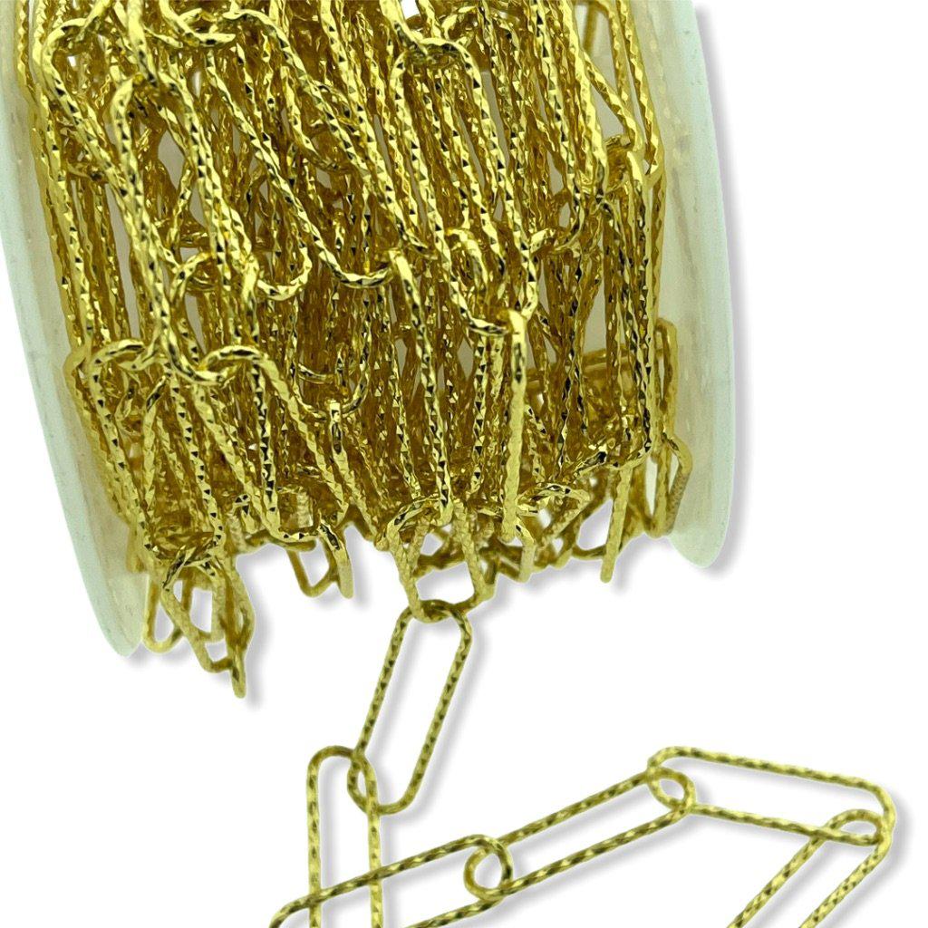 Ketting schakels gold plated 20x6mm - prijs per 10cm - Image 2