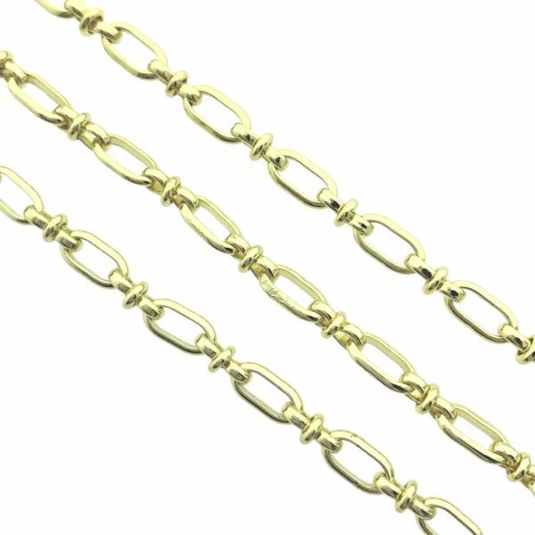 Ketting schakels gold plated 9x4mm - prijs per 10cm