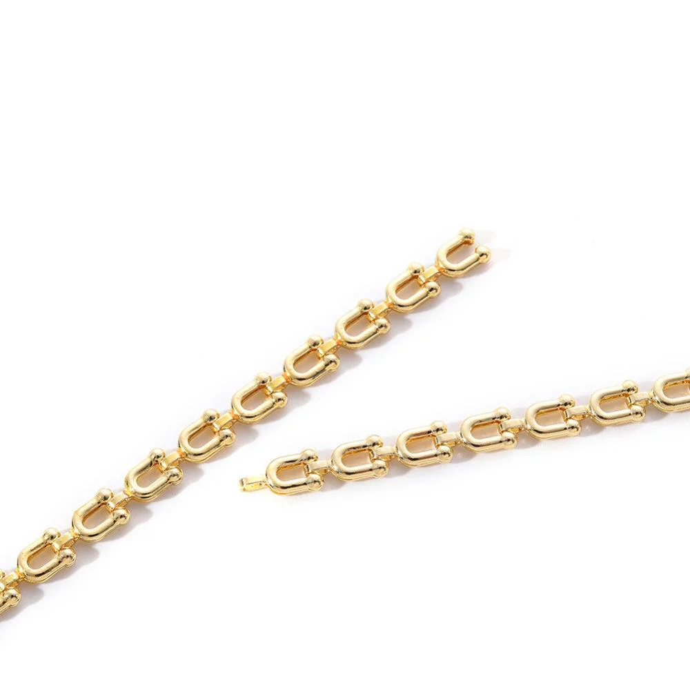 Ketting u-vorm goud 9,5x5mm - prijs per 18cm - Image 3