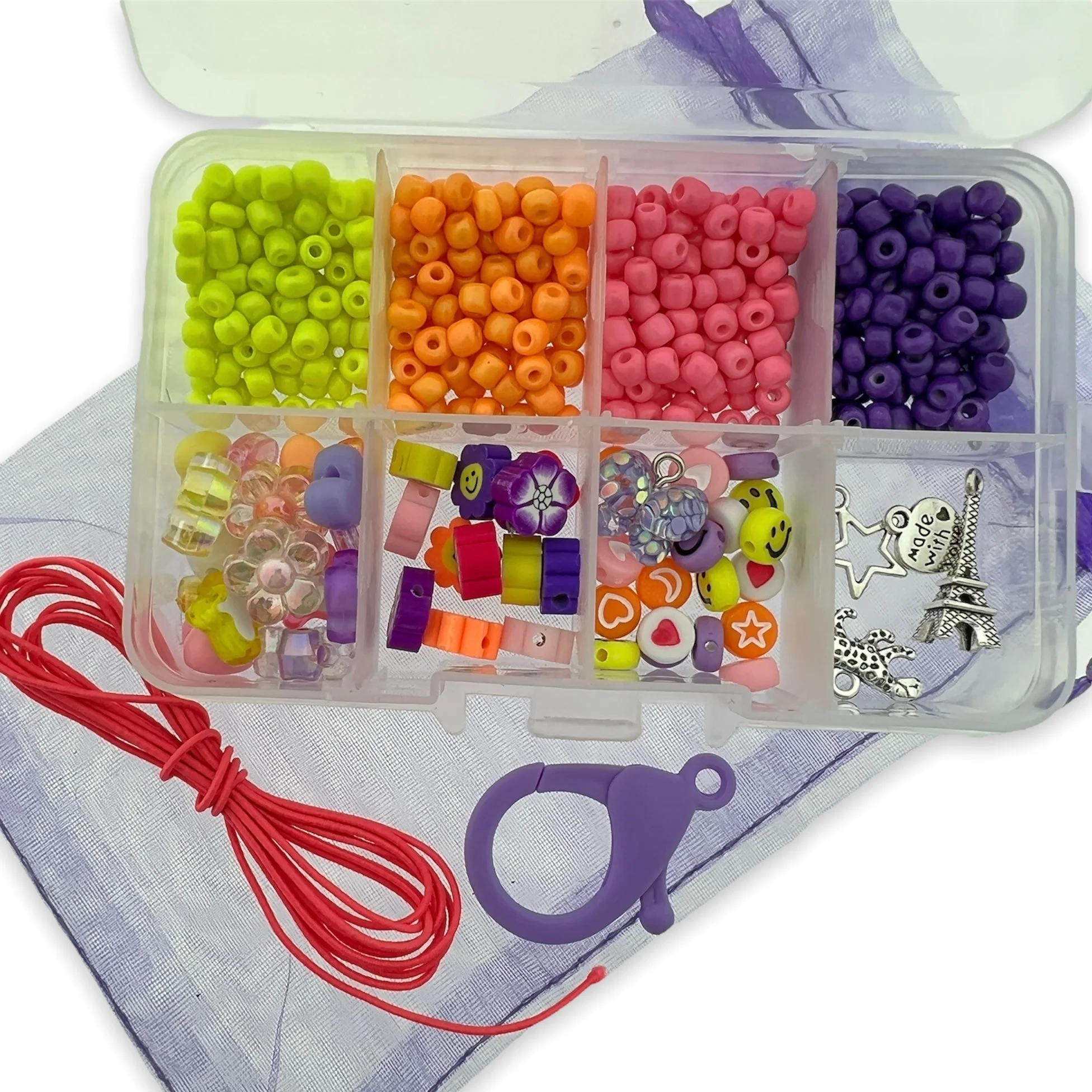Kinderfeestjes box groot Neon mix