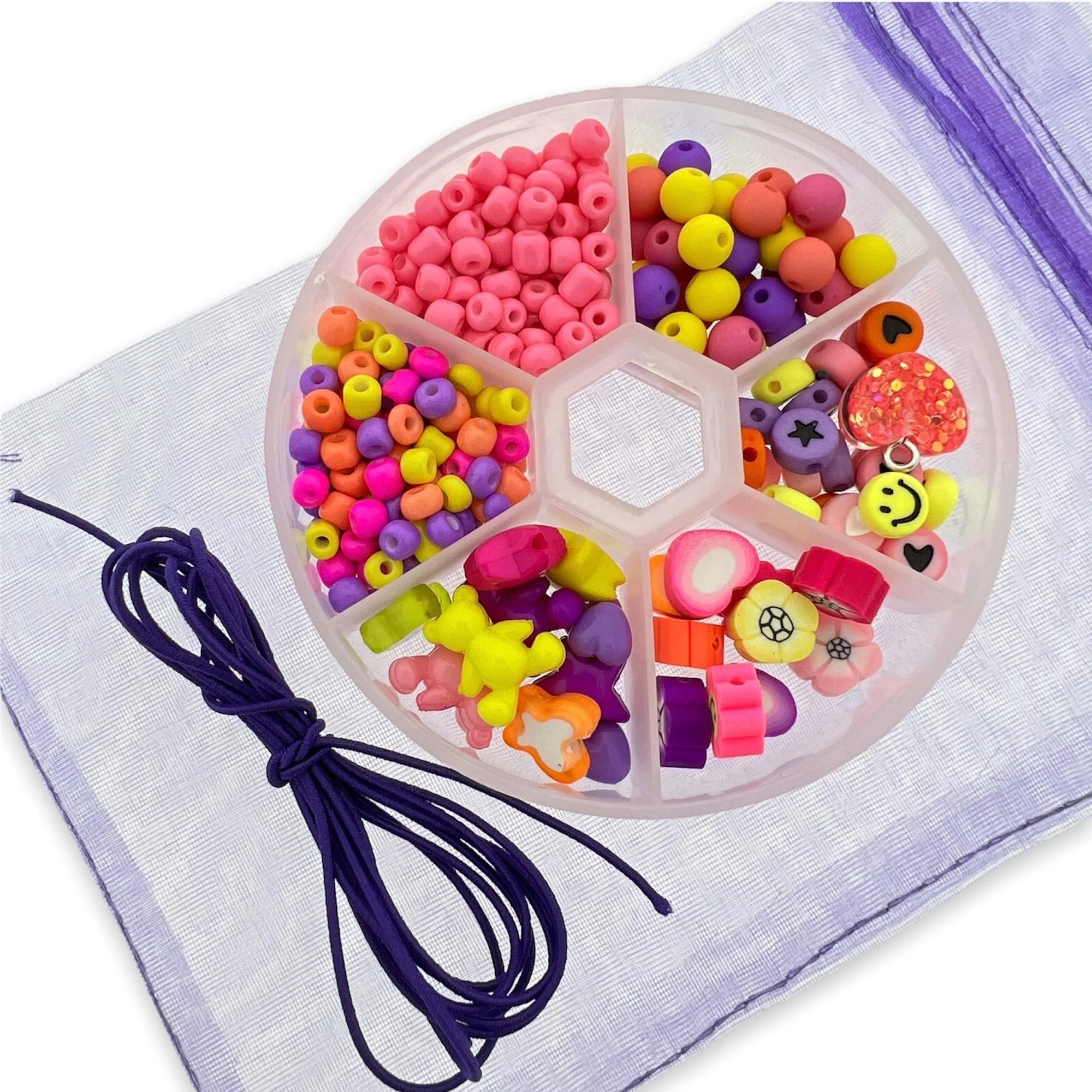 Kinderfeestjes box rond fluor-roze - Image 2