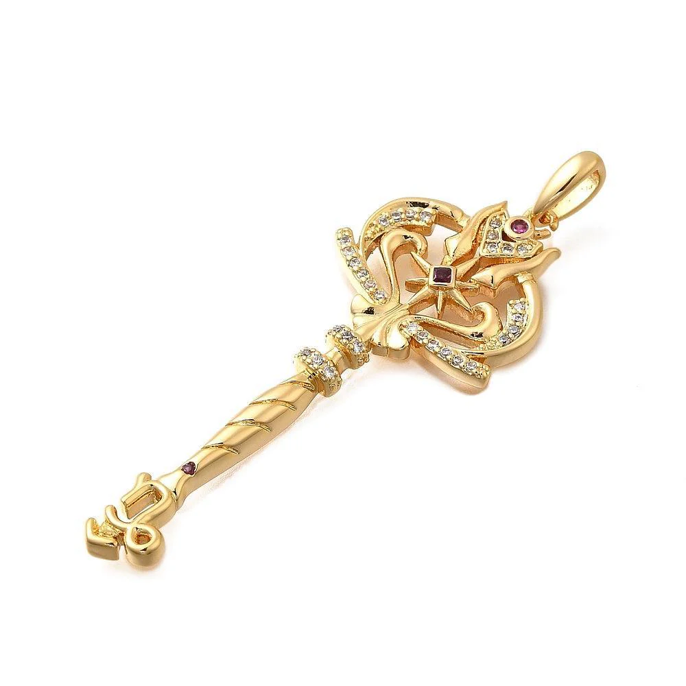 Bedel Staf Steenbok met Zirkonia & 18K Goud Plating 48,5mm – per stuk - Image 2