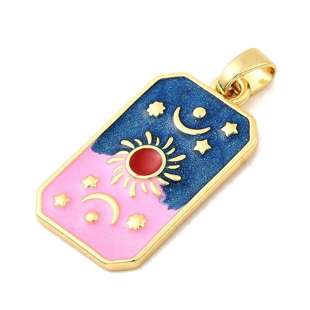 Bedel Rechthoek Zon Emaille 28,5mm – per stuk - Image 3