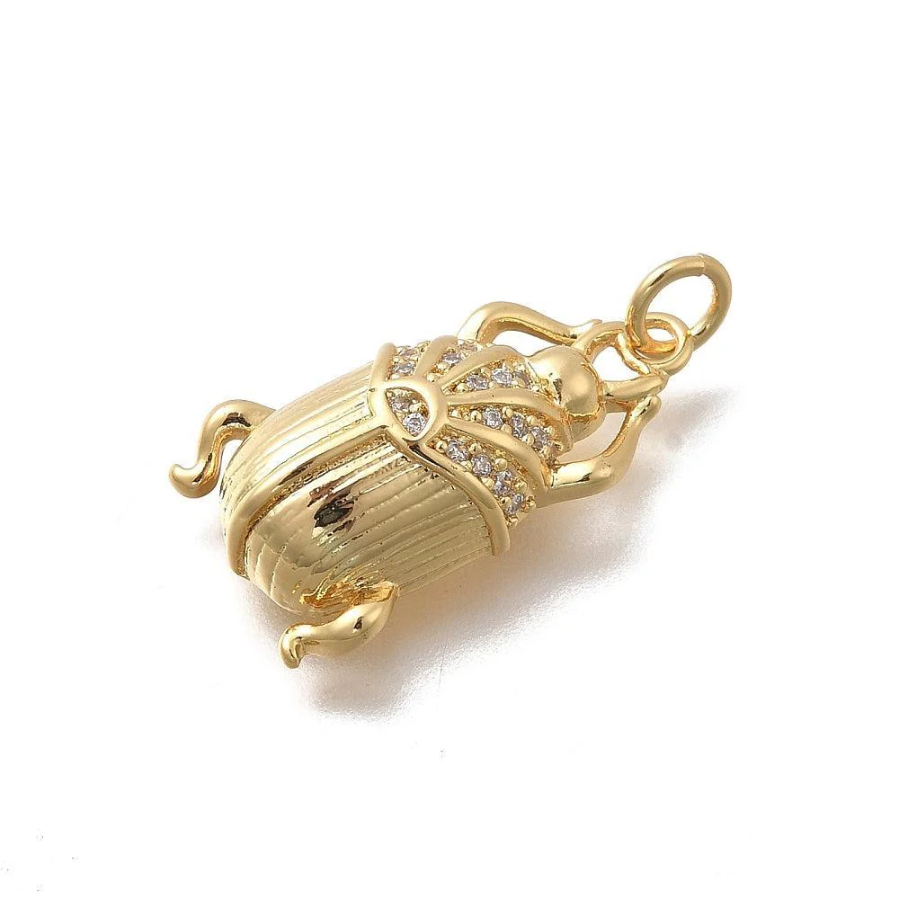 Bedel Scarabee Zirkonia met 18K Goud Plating 22mm – per stuk - Image 2
