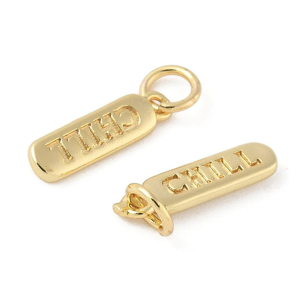 Bedel Ovaal Chill met Ringetje & 18K Goud Plating 14mm – per stuk - Image 2