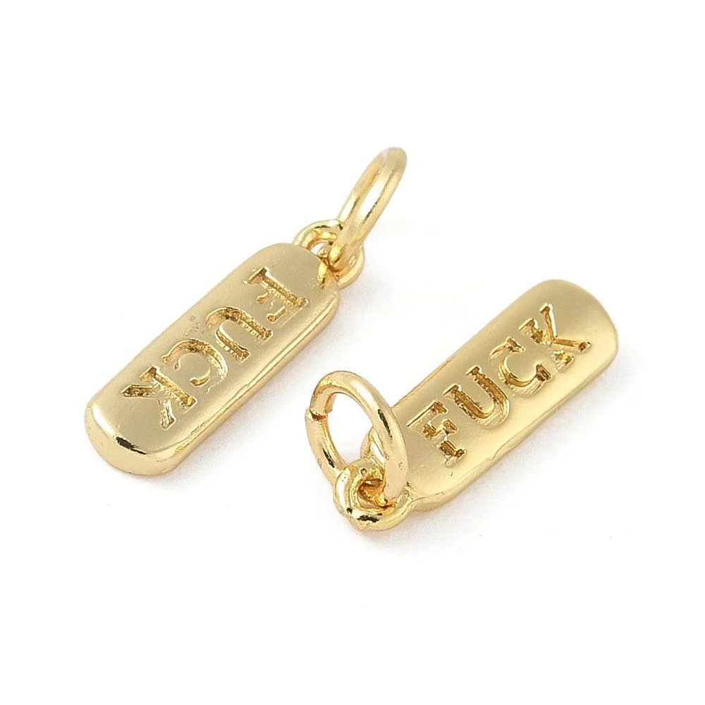 Bedel Ovaal Fuck met Ringetje & 18K Goud Plating 14mm – per stuk - Image 2