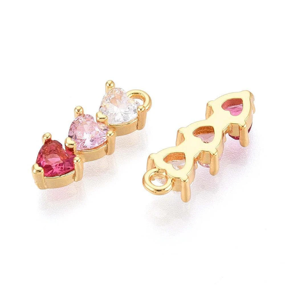 Bedel Hart Zirkonia met 18K Goud Plating 16mm – per stuk - Image 2