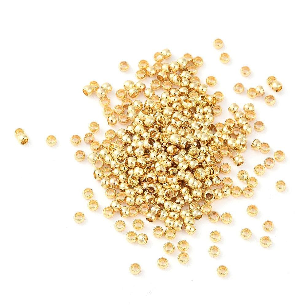 Knijpkraal stainless steel 18K goud 2,5mm - per 35 stuks - Image 2