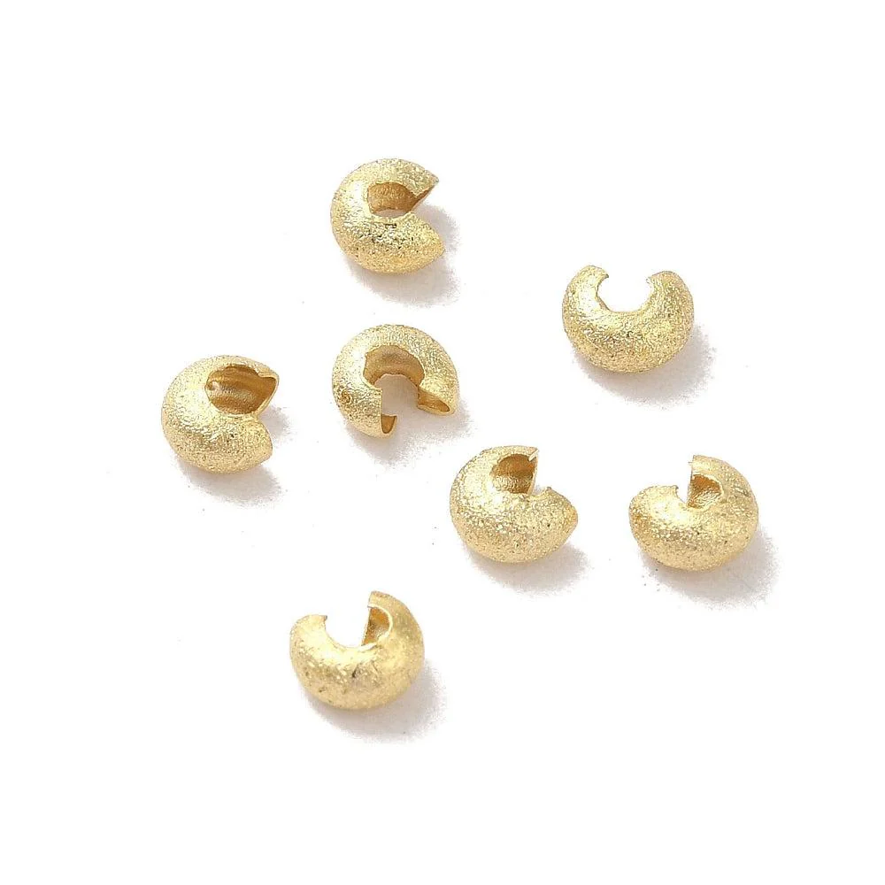 Knijpkraalverberger patroon 24K goud 4x2,5mm- per 4 stuks