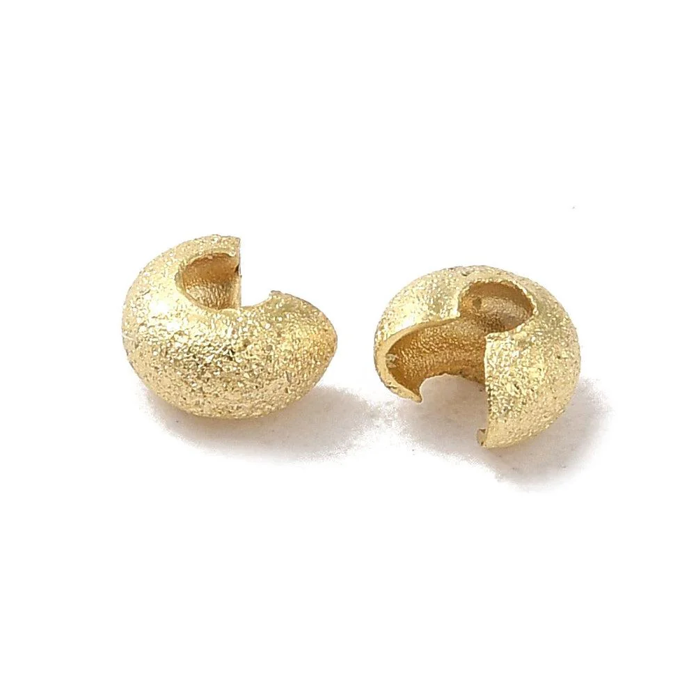 Knijpkraalverberger patroon 24K goud 4x2,5mm- per 4 stuks - Image 2