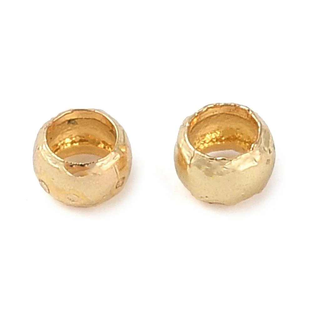 Knijpkralen 18K gold plated 2mm- per 40 stuks