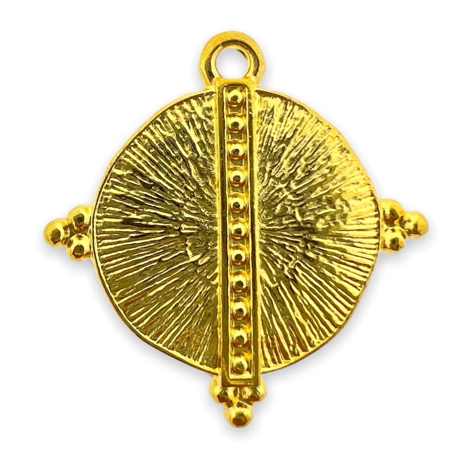 Bedel rond motief Goud 24K DQ 21x22mm
