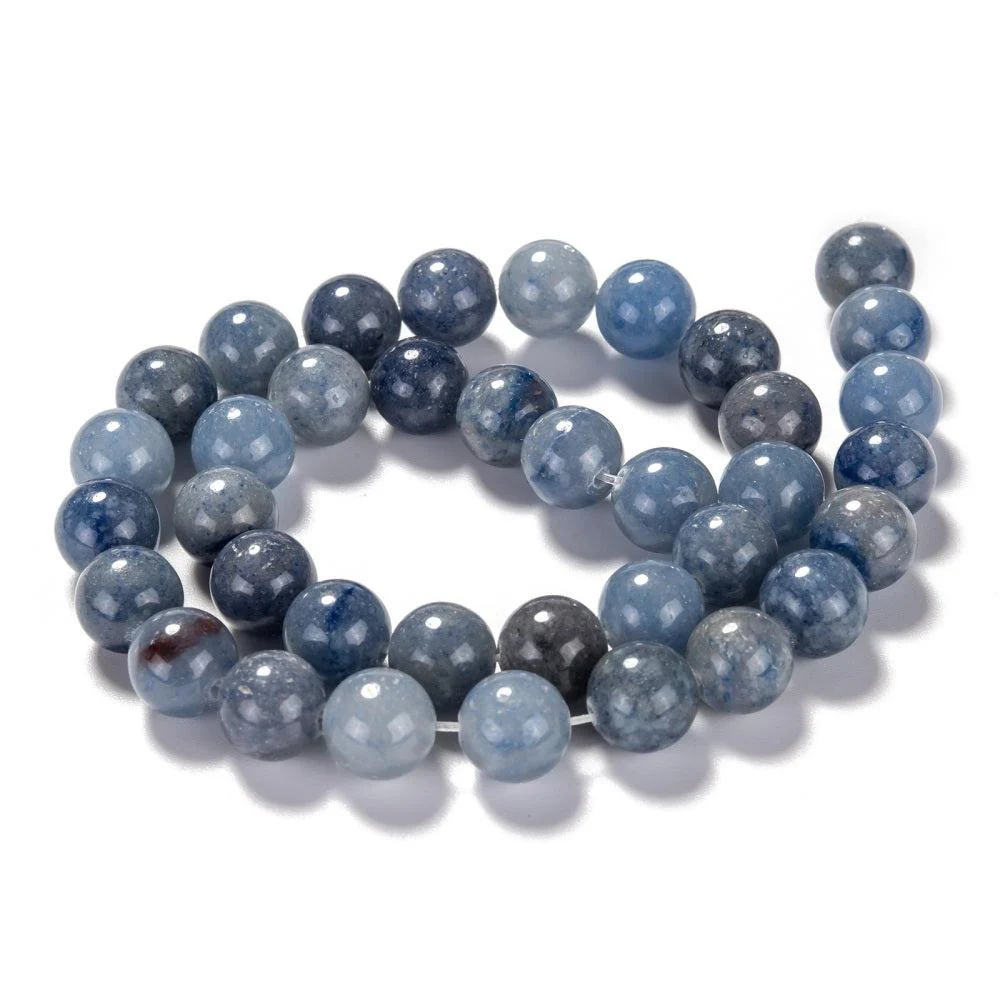 Edelsteen kraal rond aventurijn blauw 6mm - 15 stuks - Image 2