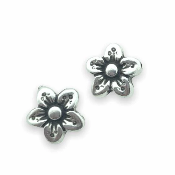Kraal bloem Ø1.5mm Zilver DQ 9mm