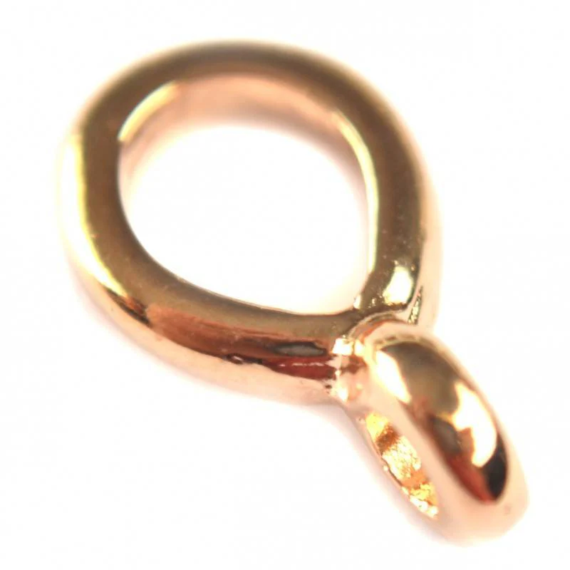 Kraal druppel metaal rosegoud DQ 7x13mm