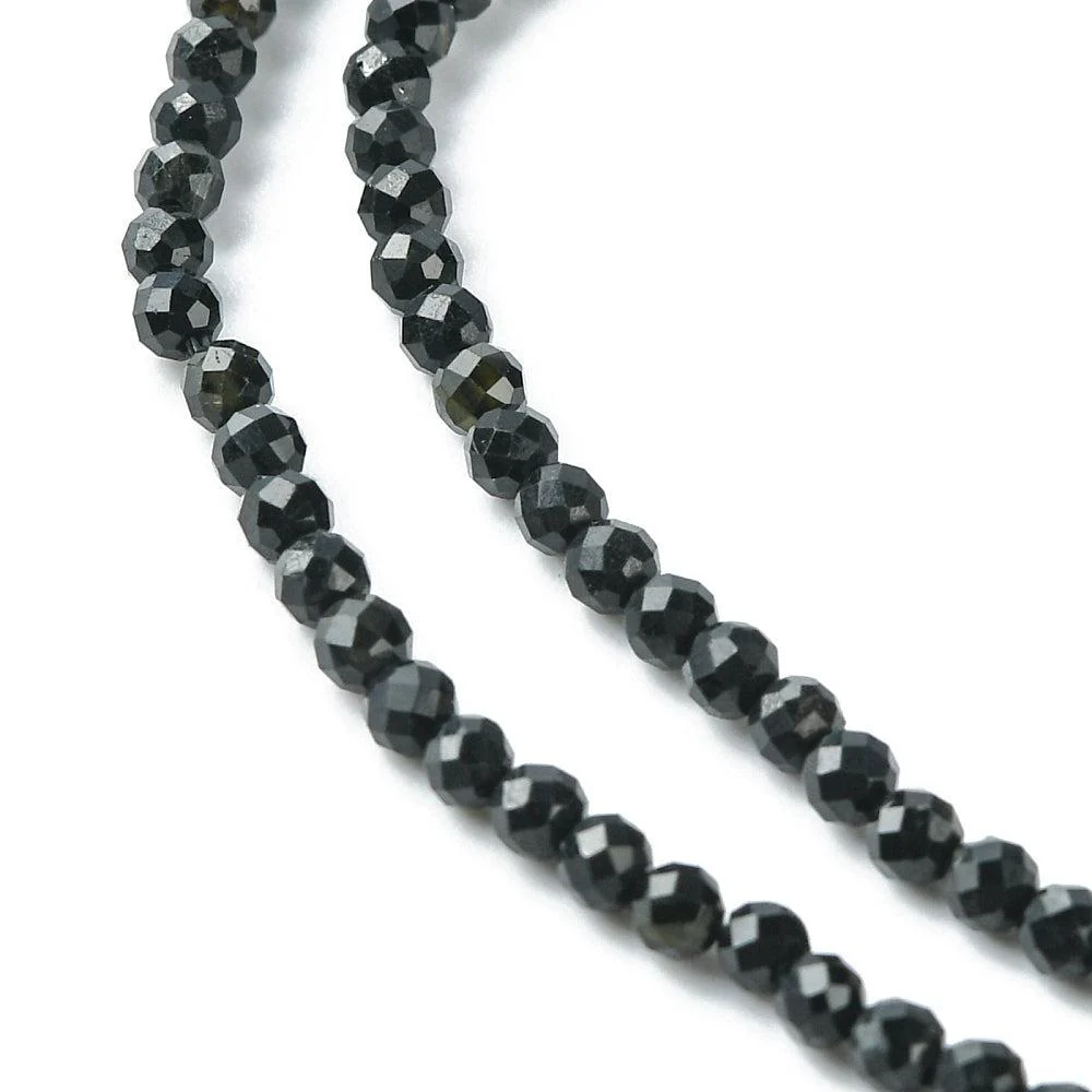Kraal edelsteen turmalijn facet black 3,2mm - per ±138 stuks - Image 3