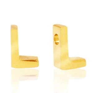 Kraal Initial letter Ø1,8mm Stainless steel Goud (rvs) 8x5mm - Image 12