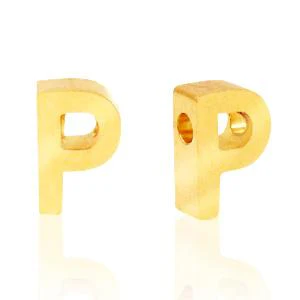 Kraal Initial letter Ø1,8mm Stainless steel Goud (rvs) 8x5mm - Image 16