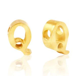 Kraal Initial letter Ø1,8mm Stainless steel Goud (rvs) 8x5mm - Image 17
