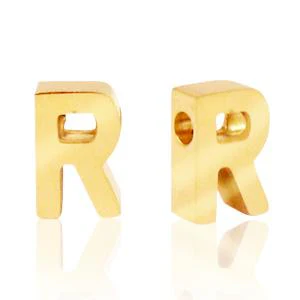 Kraal Initial letter Ø1,8mm Stainless steel Goud (rvs) 8x5mm - Image 18