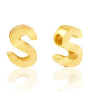 Kraal Initial letter Ø1,8mm Stainless steel Goud (rvs) 8x5mm - Image 19